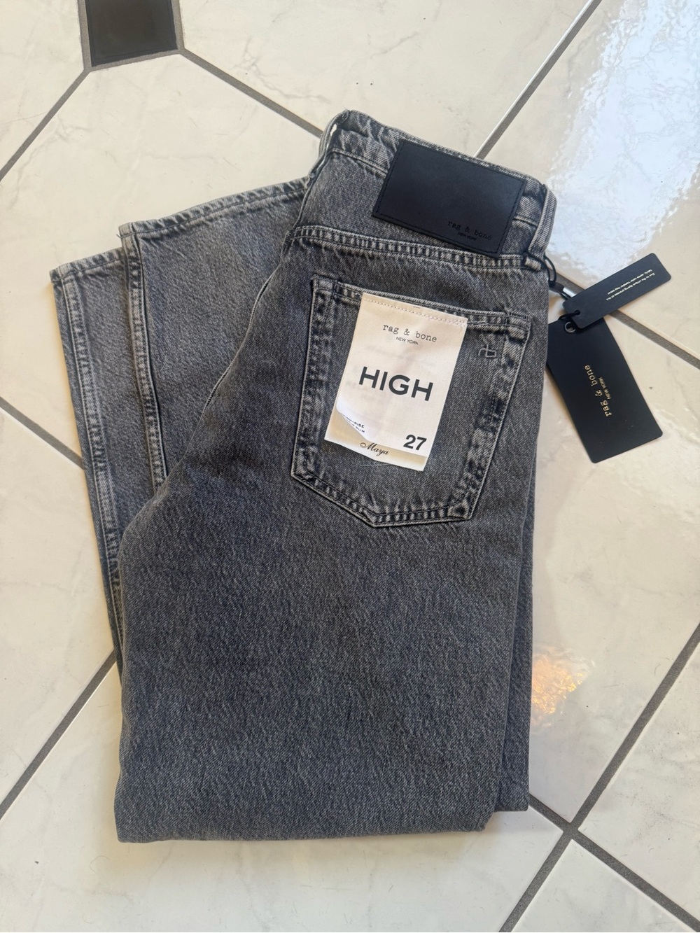 rag & bone High Rise Maya women’s  Jeans in Washed Gray